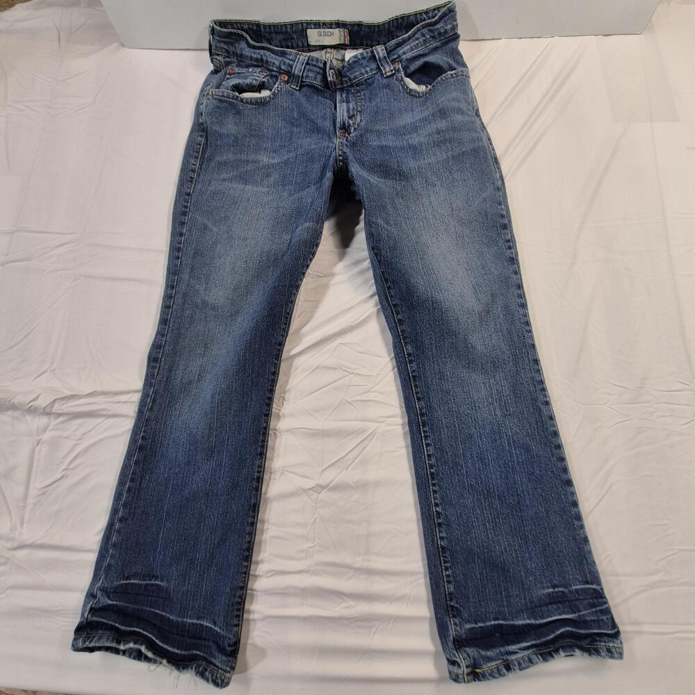 Levis Slouch 504 Jeans Womens 36x29 Blue Medium Wash Straight Stretch Denim